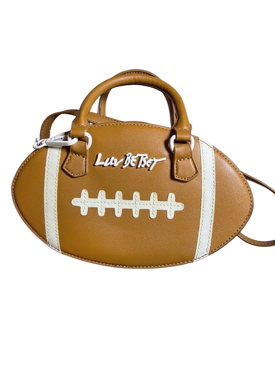 Betabrand Handbags - Luv Betsey by Betsey Johnson Tan Football Novelty Crossbody Bag Satchel